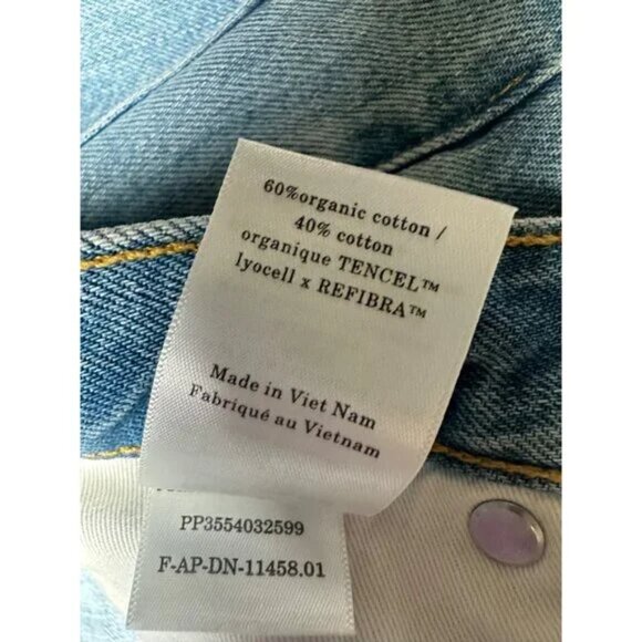 NWT Everlane Baggy Jeans Lightwash 25R Organic Cotton - Picture 4 of 6